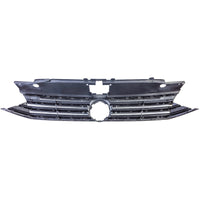 Griglia radiatore nera + barre cromate per Vw Passat B8 3G prefacelift 2014-2019