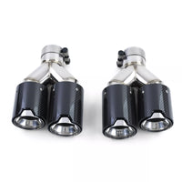 Doppi terminali in carbonio 4 tubi duplex per BMW Serie 5 F10 F11 535i 535d