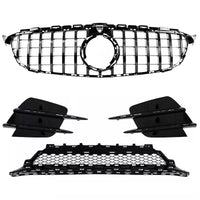 Set griglia Nero Lucido per Mercedes W205 mopf AMG C43 Panamericana GT
