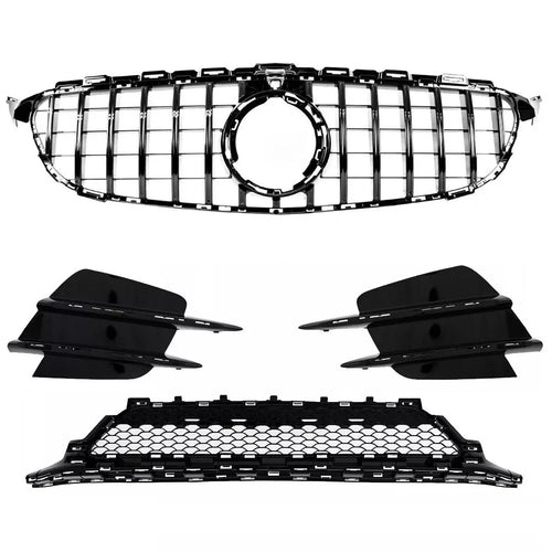 Set griglia Nero Lucido per Mercedes W205 mopf AMG C43 Panamericana GT