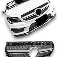 Griglia sportiva radiatore per Mercedes W117 C117 Classe CLA Argento