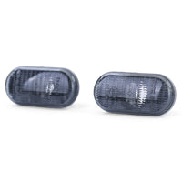 Coppia frecce laterali nere fumè per Renault 19 Clio 1 2 Twingo Megane 1 Laguna