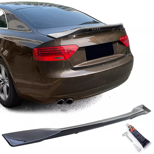 Spoiler posteriore Ducktail nero lucido per Audi A5 8T Coupe 8F Cabrio 07-16