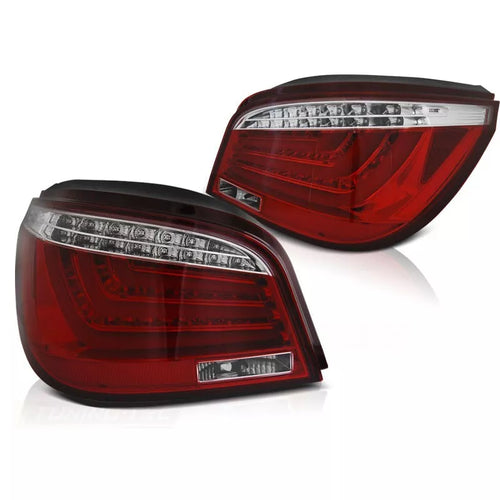 Fanali posteriori a LED Lightbar per BMW Serie 5 E60 2003-2007 rosso/chiaro
