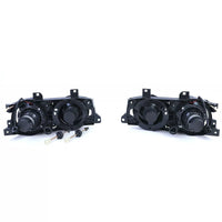 Coppia fari neri fumo adatti per BMW Serie 5 E34 88-95 Serie 7 E32 88-94