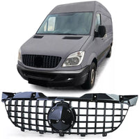 Griglia radiatore Sport nera lucida per Mercedes Sprinter W906 prefacelift 06-13