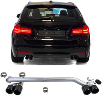 Terminale scarico duplex 4 tubi look conversione per BMW F30 F31 320 325 328 330