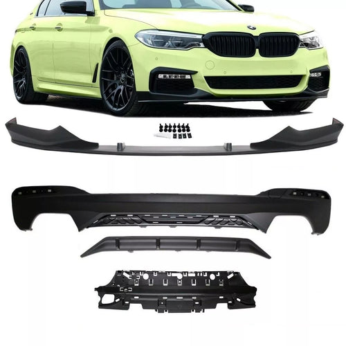 Spoiler anteriore + diffusore Nero per BMW G30 G31 M