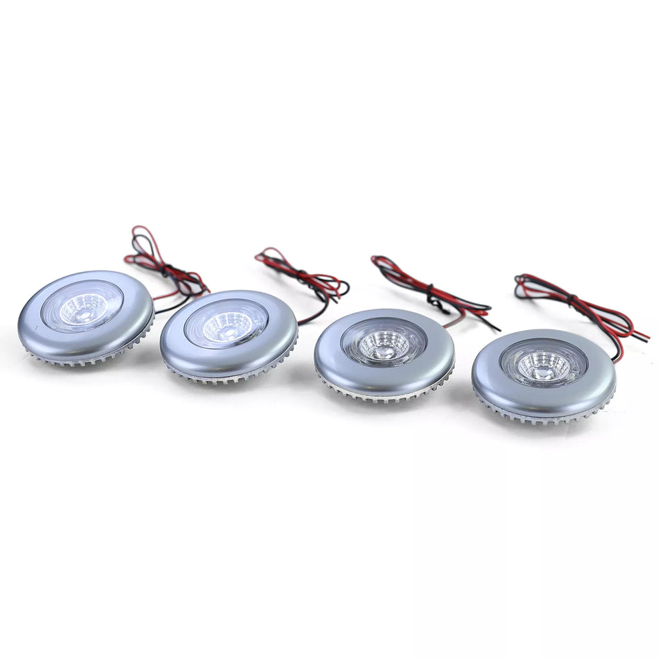4x Luci Interne Hella Celis Argento per Barca Caravan Camper 9 - 32 Volt