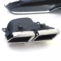 Diffusore Posteriore Sport Terminali Cromati Mercedes C W205 S205 Berlina 14-18