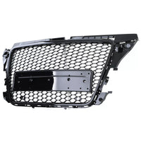 Griglia Sport a nido d'ape nera lucida senza emblema per Audi A3 8P 08-13