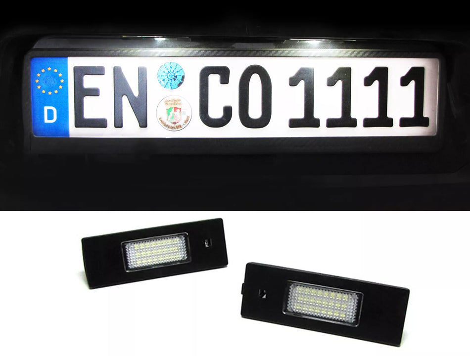Luci targa LED bianche 6000K adatte, per BMW E81 Serie 6 E63 Z4 Mini R55