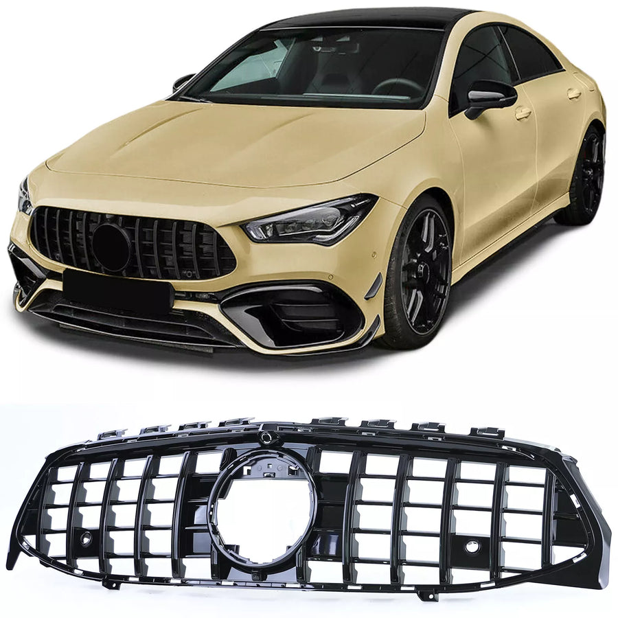 Griglia radiatore effetto nera lucida adatta,per Mercedes CLA C118 dal 19