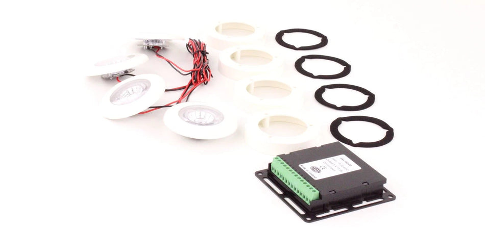 Hella Celis Luci Interne Camper SpotLED Set Bianco Universale 9-32 Multivolt