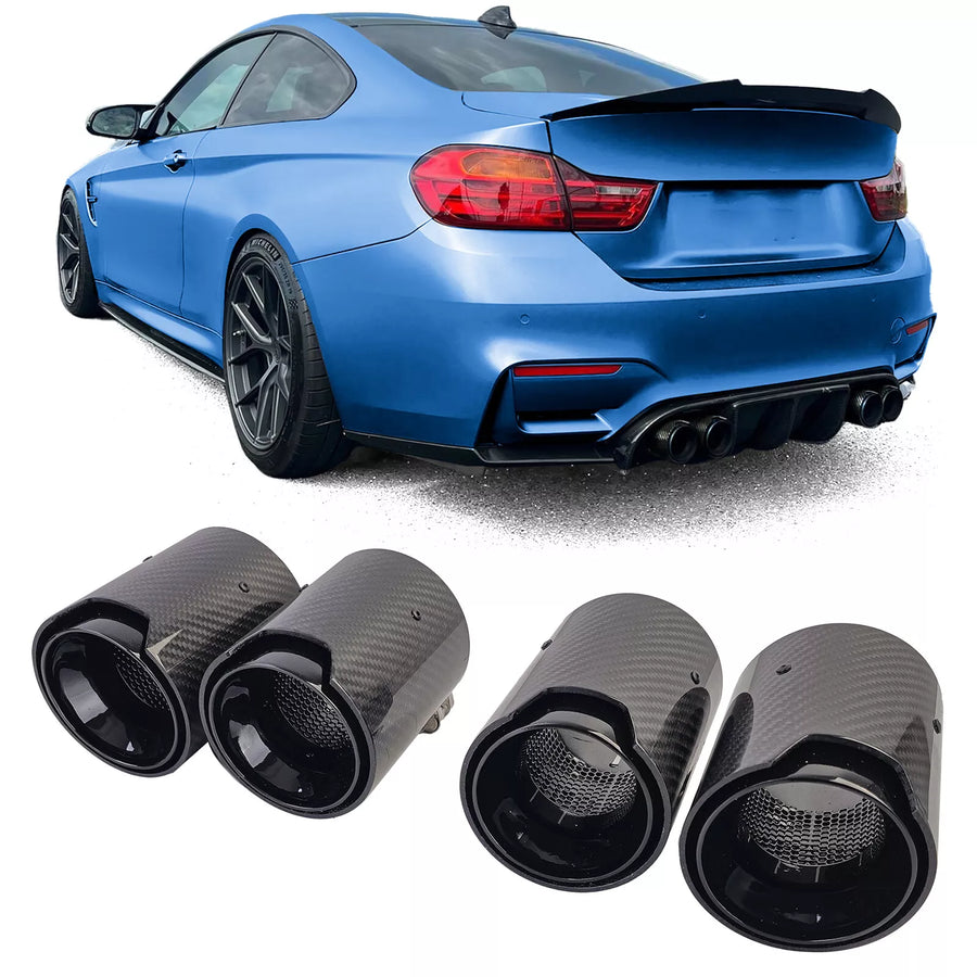 4 terminali in carbonio adatti, per BMW M2 F87 M3 F80 M4 F82 F83