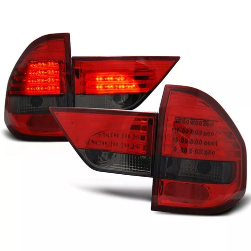 Luci posteriori LED luci posteriori per BMW X3 E83 2001-2006 in rosso/fumo