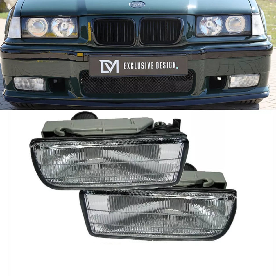 Set fendinebbia bianco scanalato set OEM per BMW E36 tutte + M3