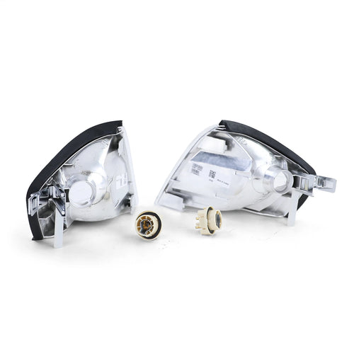 Coppia frecce vetro trasparente cromate, per Mercedes SL R129 89-01