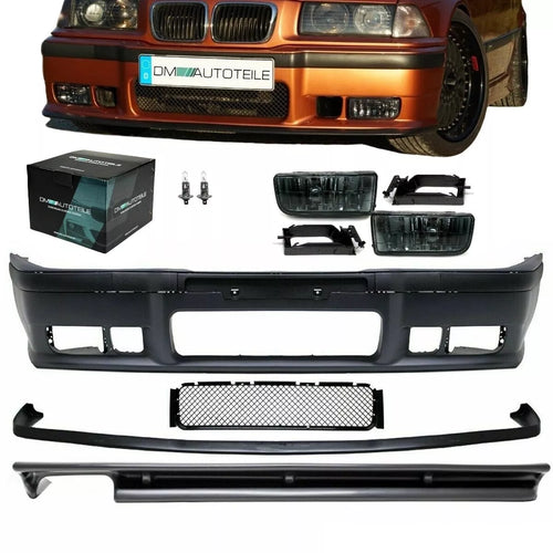 Bodykit paraurti + diffusore + nebbia Nero per BMW serie e36 non M3 M