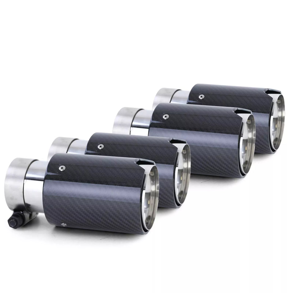terminali 90 mm sport carbonio nero adatti per BMW Serie 6 F12 F13 da 11