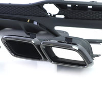 Diffusore Posteriore Sport + Doppi Terminali Neri per Mercedes GLE W166 15-18