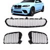 Set griglia paraurti griglia lucida nera per BMW E70 X5 M E71 X6 M
