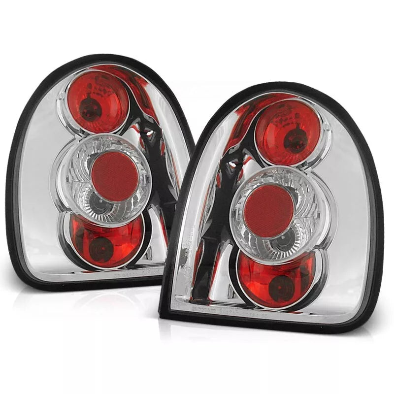 Set Fanali Posteriori Chiari Cromo per Opel Corsa B Anno 1993-2000