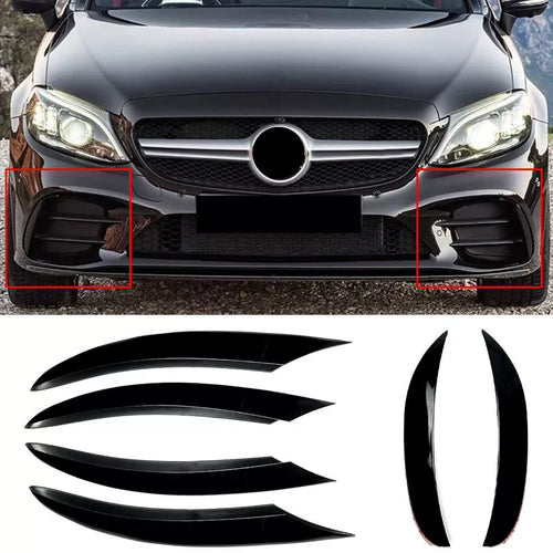 SPOILER FLAPS + ALETTE (NERO) per MERCEDES CLASSE W205 C CON AMG SPENTO