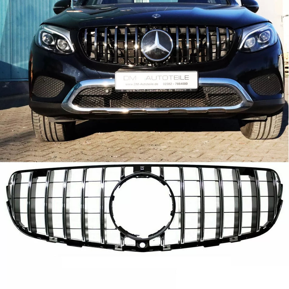 Griglia nera cromata per Mercedes GLC X253 + Sport-Panamericana GT