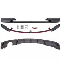Spoiler anteriore + diffusore Nero per BMW F30 F31 M