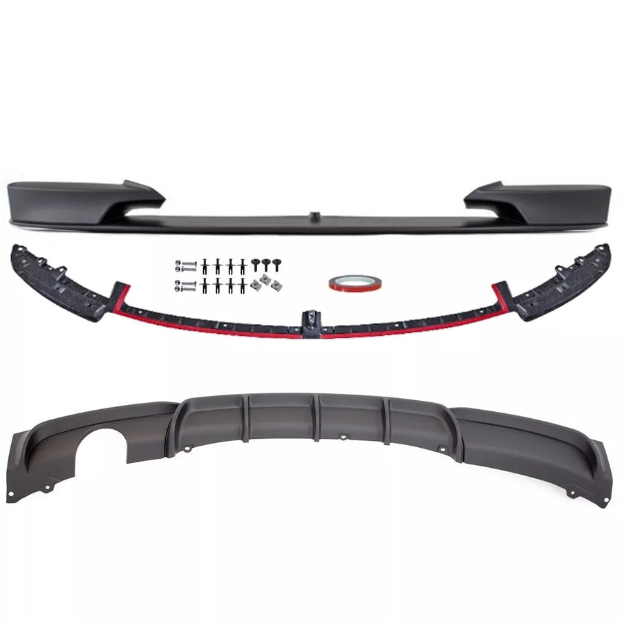 Spoiler anteriore + diffusore Nero per BMW F30 F31 M