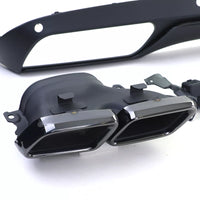 Diffusore Posteriore Sport + Terminali Nero per Mercedes W205 Berlina 14-18