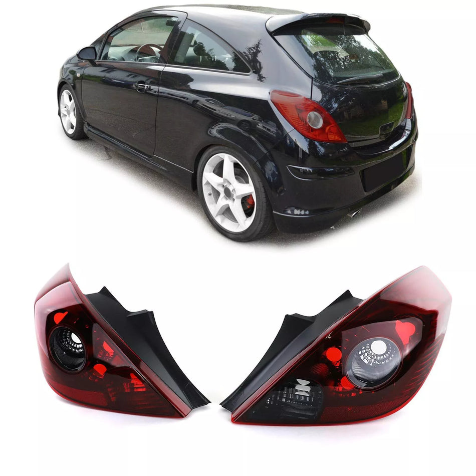 Fanali posteriori OPC ottica fumo per Opel Corsa D 3 porte dal 06