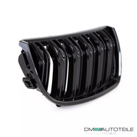 SET Griglia Doppio Ponte per BMW Serie 3 E90 E91 05-08 Nero Lucido