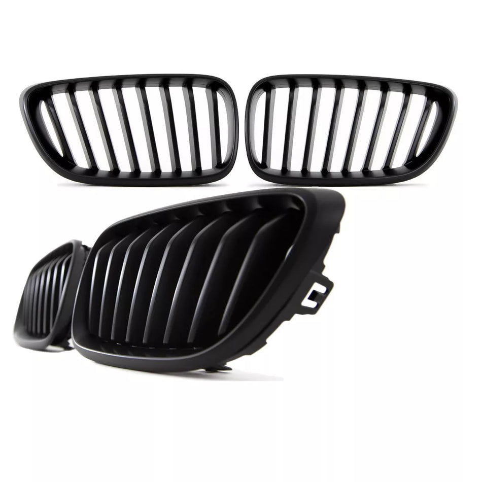 Set Griglia per BMW Serie 2 F22 F23 anche M2 Nero Opaco