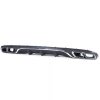 Diffusore posteriore + terminali cromati per Mercedes Classe E W213 senza AMG