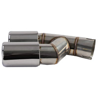 Terminale di Scarico Doppio Tubo Cromato per BMW Serie 3 F30 F31 316 318 320