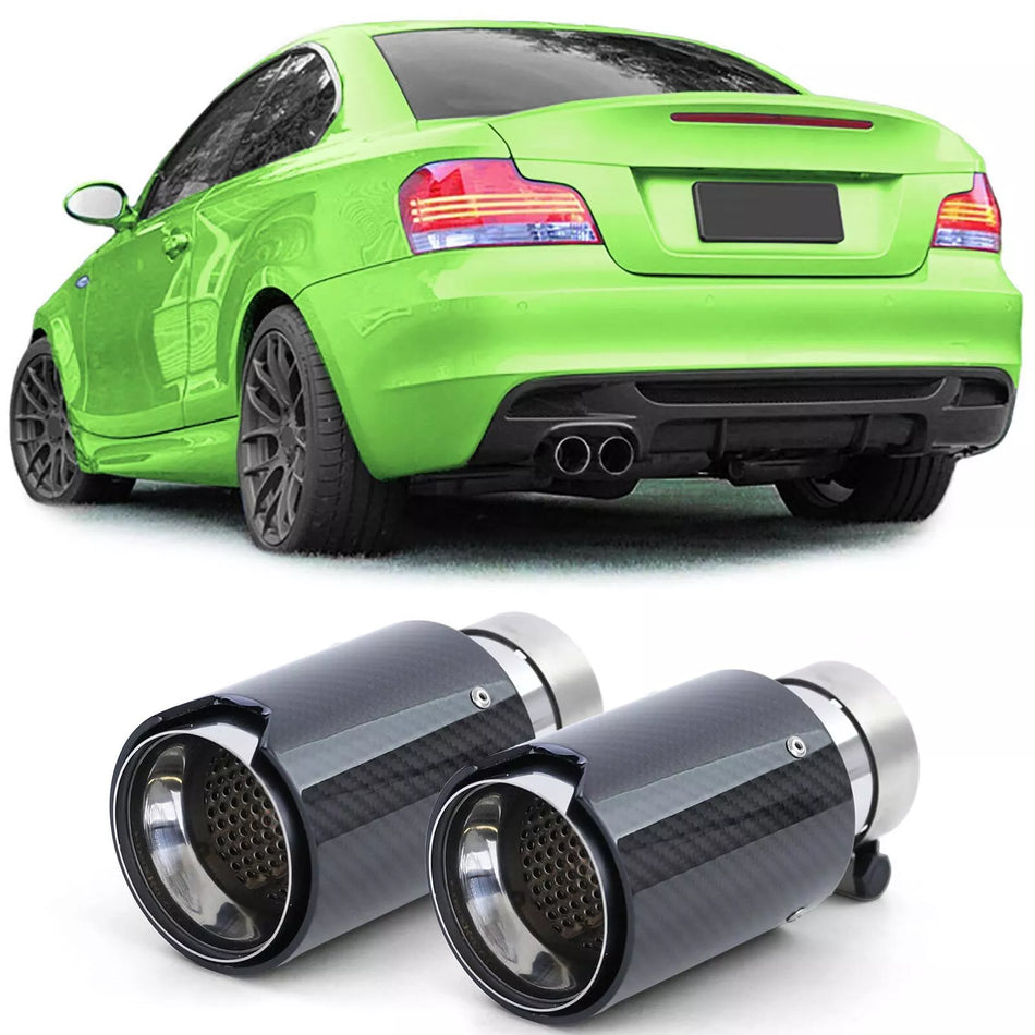 terminali sport carbonio nero adatti per BMW Serie 1 E81 E82 E87 E88