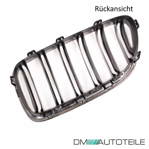 SET Griglia nera cromata doppia barra per BMW F10 F11 anche M M5