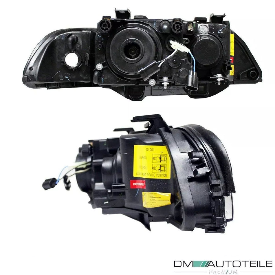Angel Eyes Faro allo xeno RE + LI per E39 D2S H7 + bruciatore frecce bianco