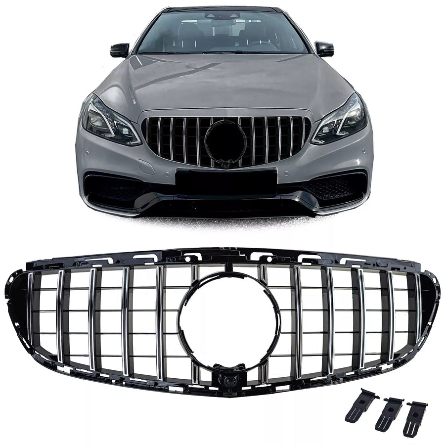 Griglia Sport nera cromata adatta, per Mercedes E W212 S212 Facelift 13-16