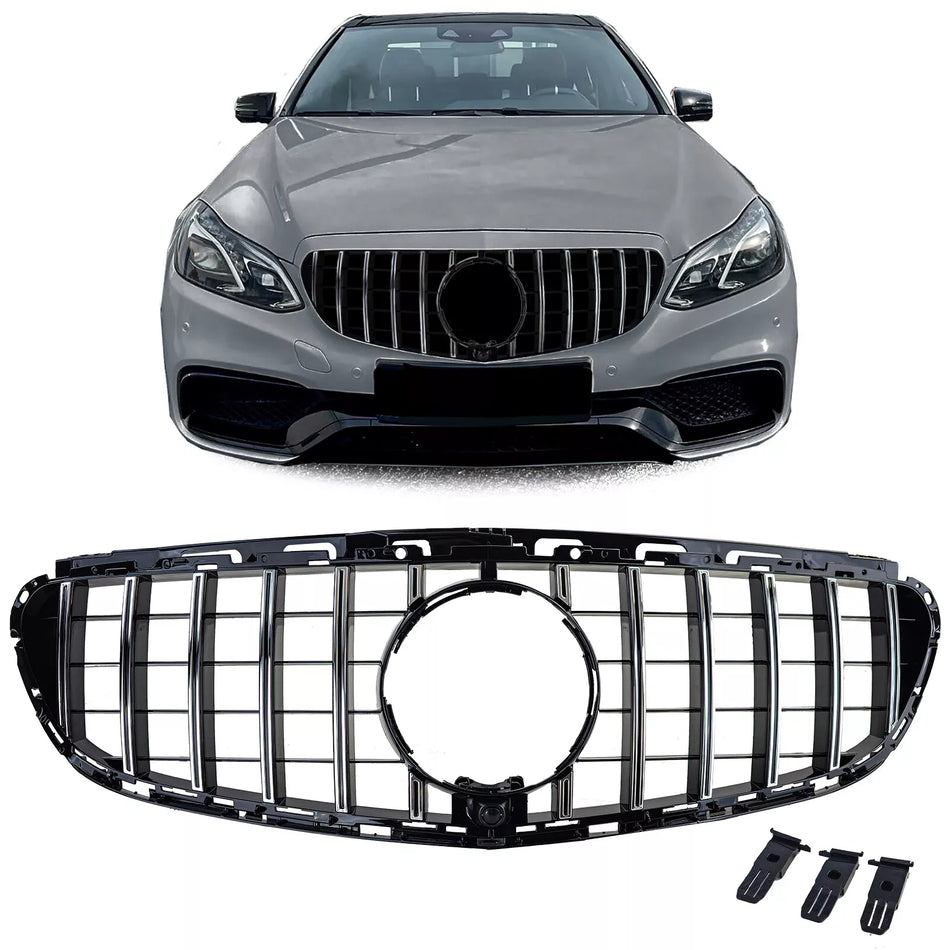 Griglia Sport nera cromata adatta, per Mercedes E W212 S212 Facelift 13-16