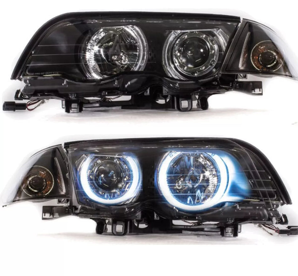 Set fari CCFL Angel Eyes + frecce per BMW E46 Touring 98-01