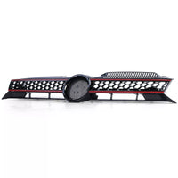 Griglia nera lucida + listelli rossi adatta per VW Golf 6 anche GTI 08-13