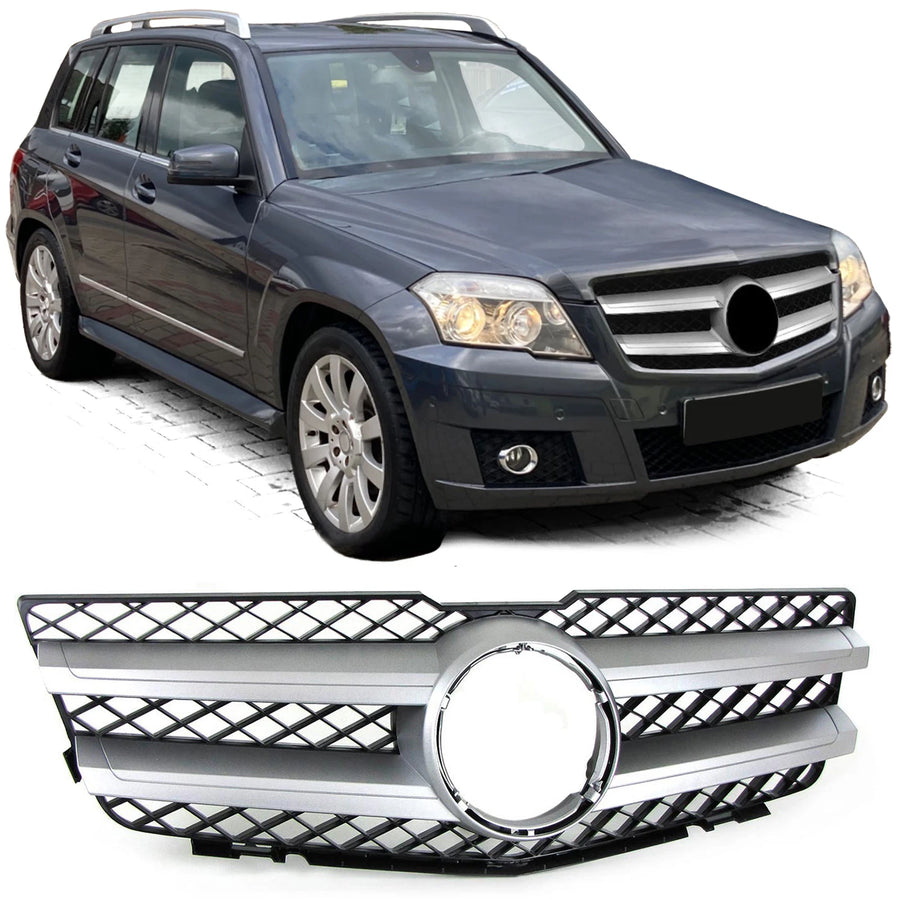 Griglia Sport nera argento adatta per Mercedes GLK X204 Vorfacelift 08-12