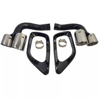 terminali doppio tubo cromato adatti, per BMW X6 E71 08-14 Diesel 30d 40d