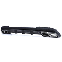 Diffusore Posteriore + Terminali Cromati per MERCEDES CLASSE E W212 13-16 + AMG