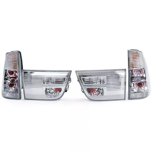 Fanali posteriori trasparenti argento cromato, per BMW X5 E53 99-03 prefacelift