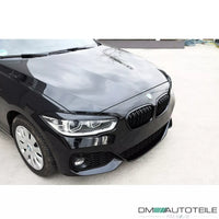 SET Griglia DOPPIA BARRA Nero Lucido per BMW Serie 1 F20 F20 LCI FACELIFT 15>