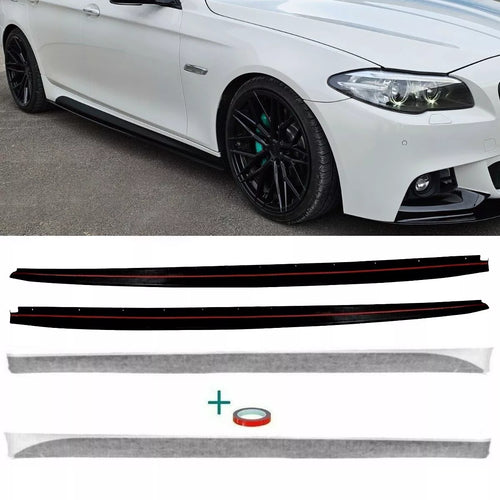 Barre laterali listelli lucidi Nero + pellicola per BMW F10 F11 M